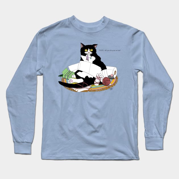 Stoned Kitty Long Sleeve T-Shirt by tigressdragon